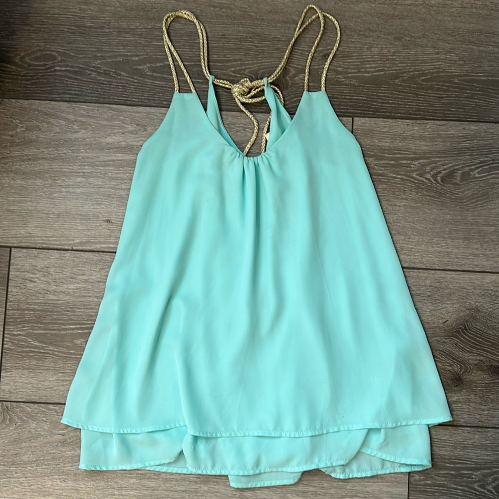 Gold rope racerback top